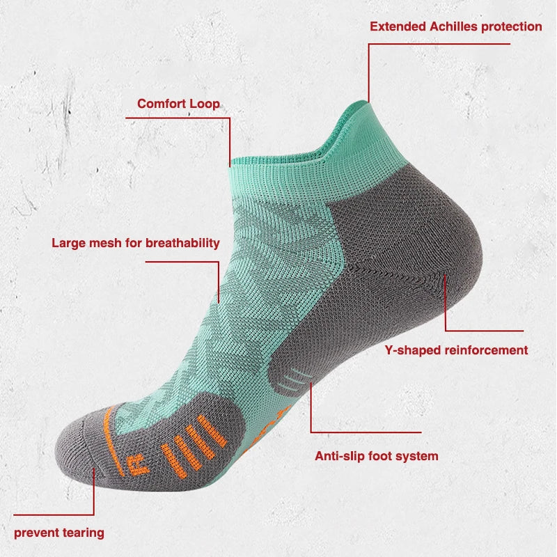Professional Cushioned Running Socks – Anti-Slip Comfort for Training & Marathon