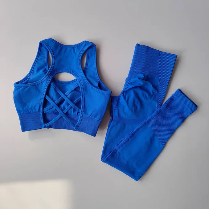 SculptFit Cross-Back Active Set – Ultra Comfort & Body-Shaping Performance