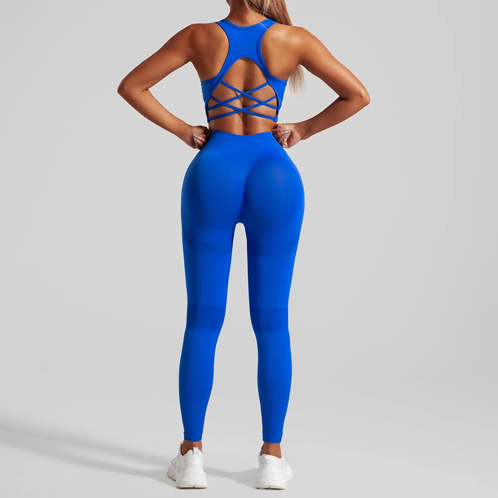 SculptFit Cross-Back Active Set – Ultra Comfort & Body-Shaping Performance