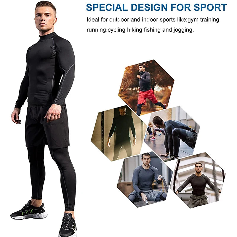 Men’s Long Sleeve Compression T-Shirt – Quick Dry Performance Top