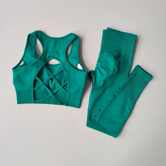 SculptFit Cross-Back Active Set – Ultra Comfort & Body-Shaping Performance